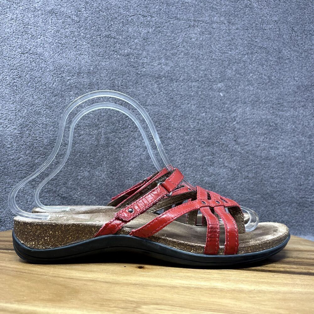 Dansko Jenelle Strappy Thong Sandals Cork Leather Red Womens Size EU 38 US 7.5-8